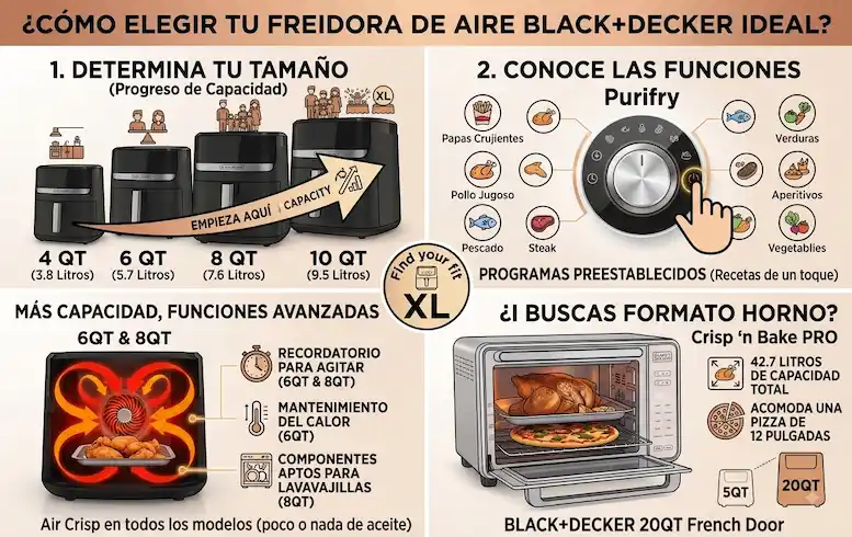 Cómo elegir una freidora de aire BLACK+DECKER