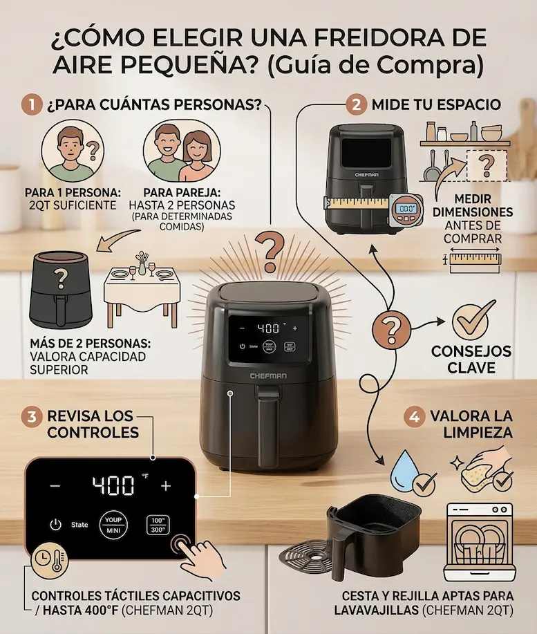Cómo elegir una freidora de aire pequeña