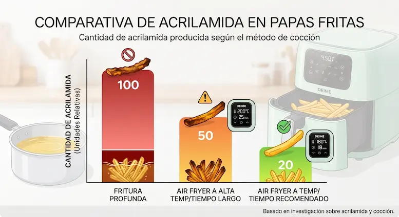 Comparativa Acrilamida Papas Fristas