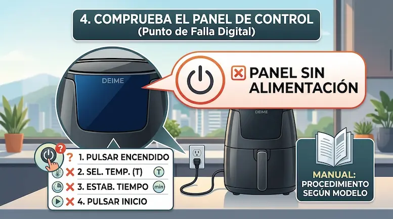 Comprueba el panel de control