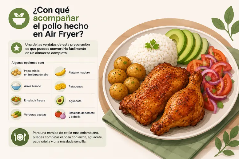 Con qué acompañar el pollo hecho en Air Fryer