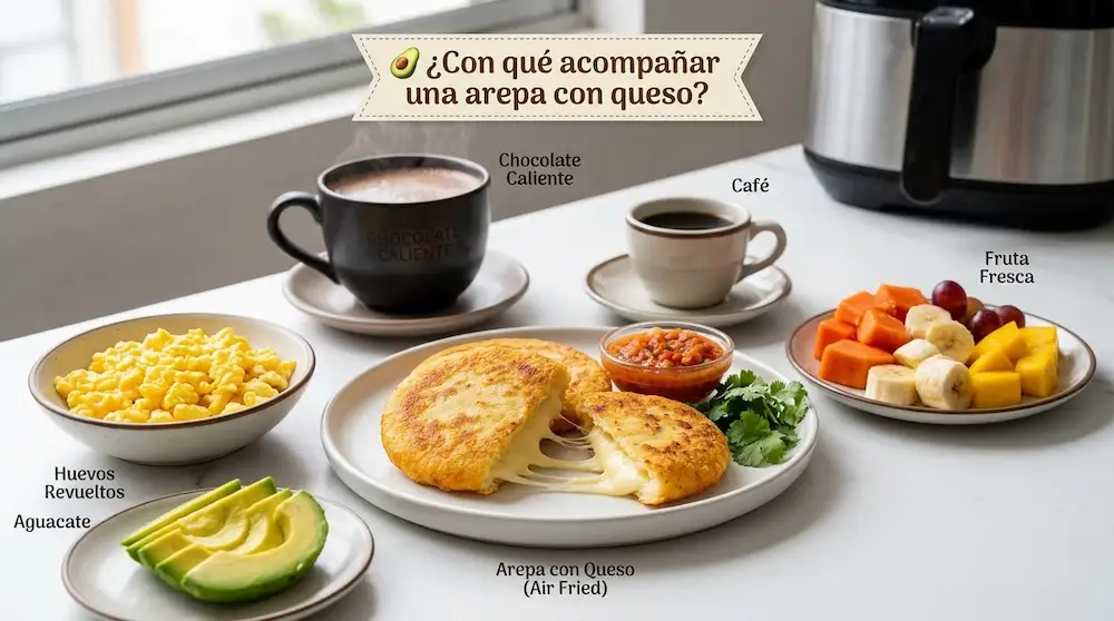 Con qué acompañar una arepa con queso