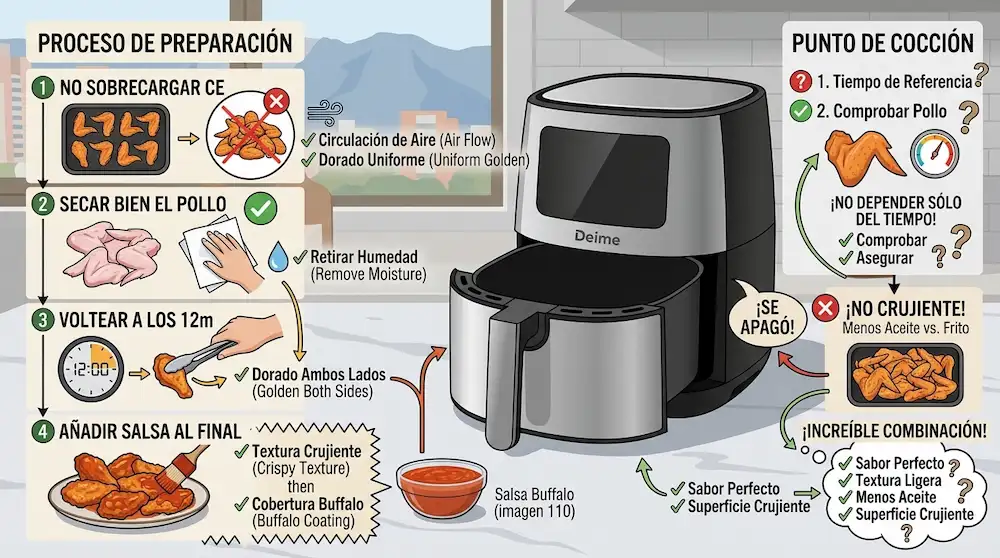 Consejos para preparar mejores alitas de pollo Air fryer