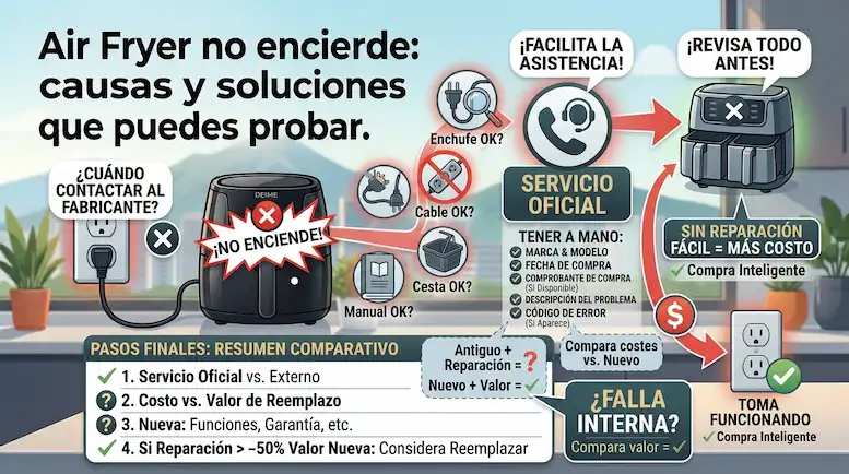 Cuándo contactar con el fabricante