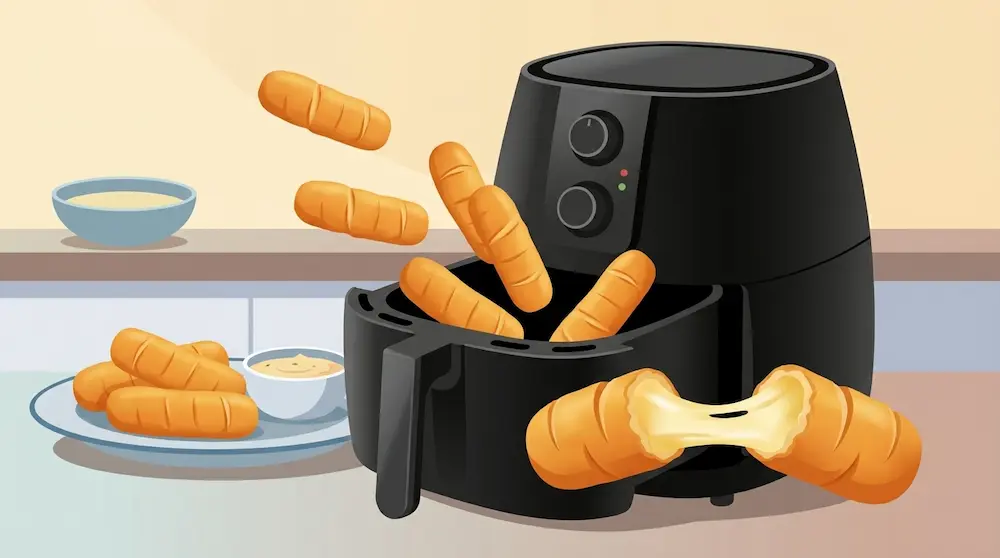 Deditos de queso en freidora de aire