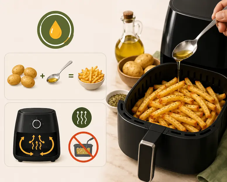 Es necesario poner aceite a las papas