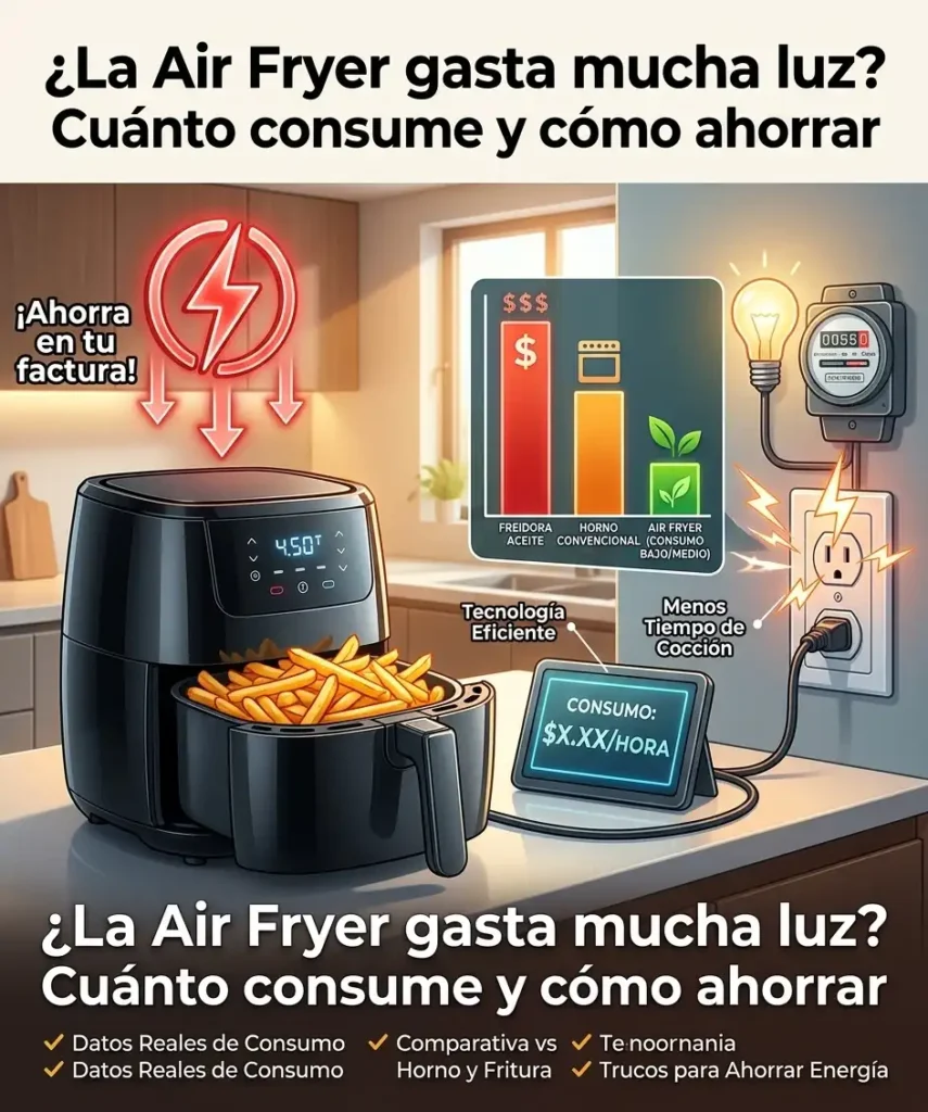 La Air Fryer gasta mucha luz Cuánto consume y cómo ahorrar