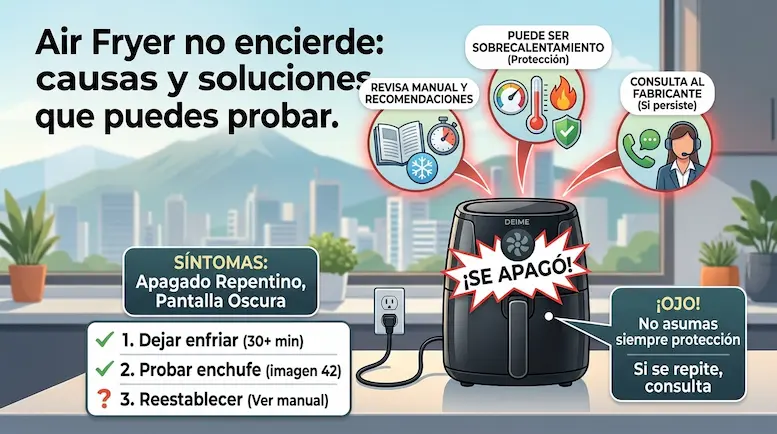 Puede una air fryer apagarse por sobrecalentamiento