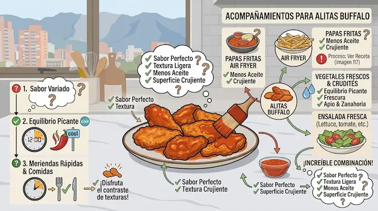 Qué acompañamientos combinan con las alitas
